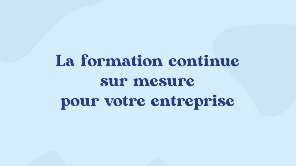 formation sur mesure